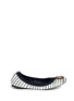 Main View - Click To Enlarge - TORY BURCH - Caroline 2 snake embossed striped ballet flats