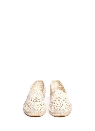 Figure View - Click To Enlarge - TORY BURCH - Jackie crochet flat espadrilles