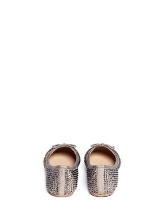 Back View - Click To Enlarge - TORY BURCH - Chelsea crystal-pavé ballet flats
