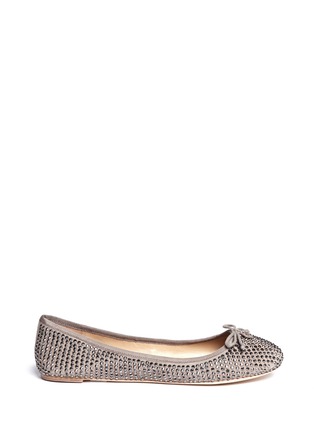 Main View - Click To Enlarge - TORY BURCH - Chelsea crystal-pavé ballet flats