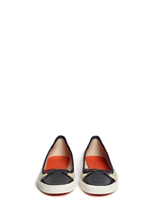 Figure View - Click To Enlarge - TORY BURCH - Skyler quilted canvas flats