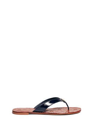 Main View - Click To Enlarge - TORY BURCH - Thora 2 patent leather flip-flops