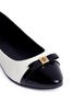 Detail View - Click To Enlarge - TORY BURCH - Hugo contrast toe cap point-toe flats