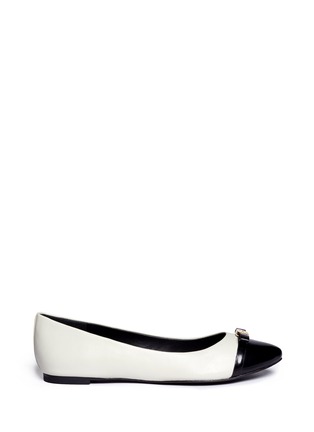 Main View - Click To Enlarge - TORY BURCH - Hugo contrast toe cap point-toe flats