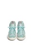 Figure View - Click To Enlarge - ASH - Metallic leather rear zip sneakers