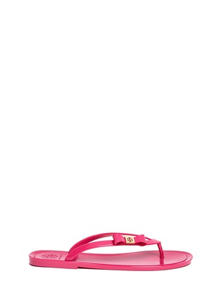 Main View - Click To Enlarge - TORY BURCH - Michaela bow jelly flip-flops