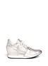 Main View - Click To Enlarge - ASH - Dean Metal leather wedge sneakers