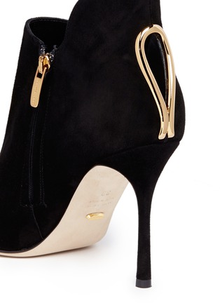 Detail View - Click To Enlarge - SERGIO ROSSI - 'Blink' keyhole suede booties