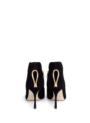 Back View - Click To Enlarge - SERGIO ROSSI - 'Blink' keyhole suede booties