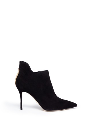 Main View - Click To Enlarge - SERGIO ROSSI - 'Blink' keyhole suede booties