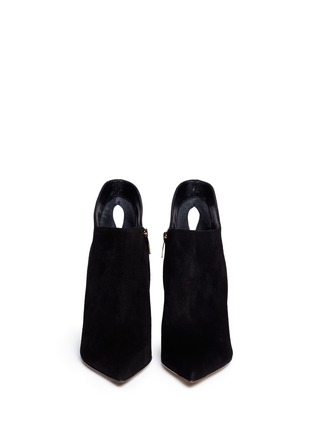 Figure View - Click To Enlarge - SERGIO ROSSI - 'Blink' keyhole suede booties