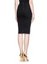 Back View - Click To Enlarge - ALICE & OLIVIA - Leather trim pencil skirt