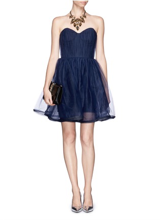 Detail View - Click To Enlarge - ALICE & OLIVIA - "Landi" strapless tulle dress