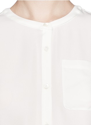 Detail View - Click To Enlarge - THEORY - Kevine tie-front silk blouse