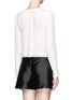 Back View - Click To Enlarge - THEORY - Kevine tie-front silk blouse
