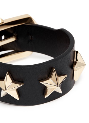 Detail View - Click To Enlarge - GIVENCHY - Star stud leather bracelet