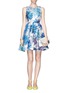 Detail View - Click To Enlarge - ALICE & OLIVIA - Foss lurex floral brocade fit-and-flare dress
