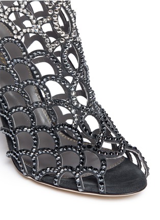 Detail View - Click To Enlarge - SERGIO ROSSI - Mermaid dégradé rhinestone cage sandals