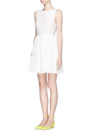 Front View - Click To Enlarge - ALICE & OLIVIA - 'Vinny' embroidered dress