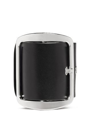 Main View - Click To Enlarge - GIVENCHY - Leather buckle chunky bracelet