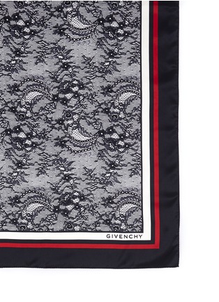 Detail View - Click To Enlarge - GIVENCHY - Lace print silk scarf