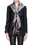 Figure View - Click To Enlarge - GIVENCHY - Lace print silk scarf