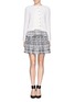 Figure View - Click To Enlarge - ALICE & OLIVIA - Pearl novelty stitch cropped cardigan