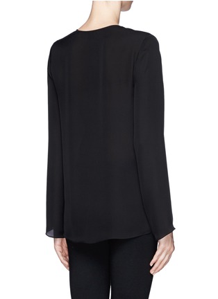 Back View - Click To Enlarge - THEORY - Inverted pleat silk blouse