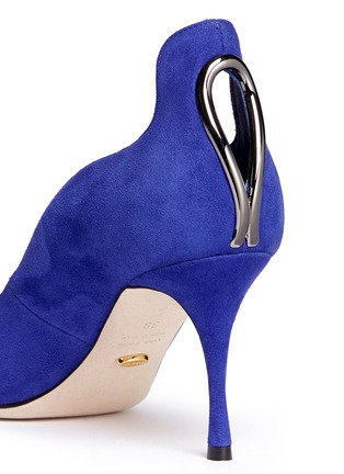 Detail View - Click To Enlarge - SERGIO ROSSI - Cutout suede pumps