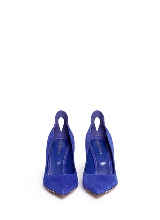 Figure View - Click To Enlarge - SERGIO ROSSI - Cutout suede pumps