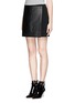 Front View - Click To Enlarge - THEORY - 'Stila' front wrap leather skirt