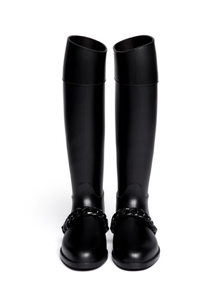 Figure View - Click To Enlarge - GIVENCHY - Equestrian rubber rainboots