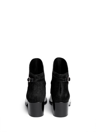 Back View - Click To Enlarge - ALEXANDER WANG - 'Cara' calf hair leather ankle boots