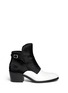 Main View - Click To Enlarge - ALEXANDER WANG - 'Cara' calf hair leather ankle boots