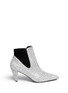 Main View - Click To Enlarge - ALEXANDER WANG - 'Veisa' corrugated suede cuff etched leather boots