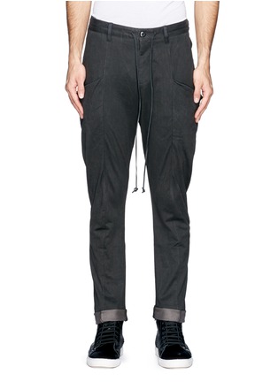 Main View - Click To Enlarge - ATTACHMENT - Leather drawstring cargo pants