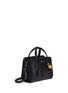 Front View - Click To Enlarge - ALEXANDER MCQUEEN - 'Padlock' mini leather tote