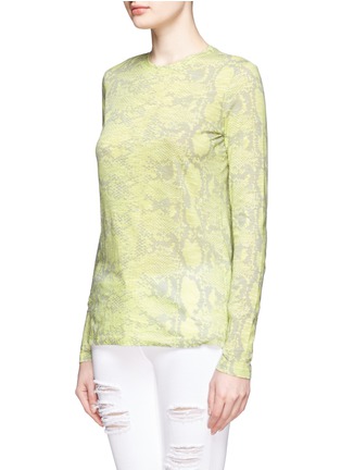 Front View - Click To Enlarge - PROENZA SCHOULER - Python print tie dye long-sleeve T-shirt