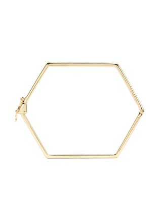Main View - Click To Enlarge - MICHELLE CAMPBELL - 'Honeycomb Hinge' 14k gold plated bracelet