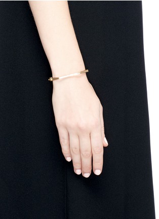 Figure View - Click To Enlarge - MICHELLE CAMPBELL - 'Honeycomb Hinge' 14k gold plated bracelet