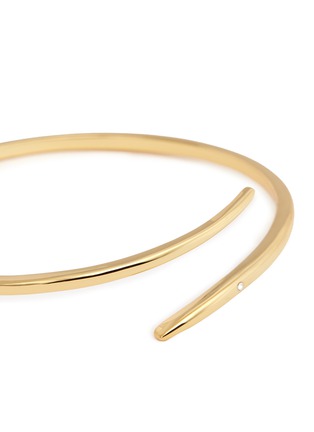 Detail View - Click To Enlarge - MICHELLE CAMPBELL - 'Tornado' crystal 14k gold plated cuff