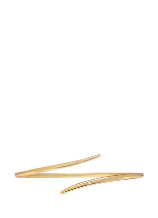 Main View - Click To Enlarge - MICHELLE CAMPBELL - 'Tornado' crystal 14k gold plated cuff