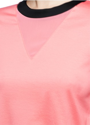Detail View - Click To Enlarge - NIKE - 'Sportswear Bonded' mesh sleeve performance T-shirt