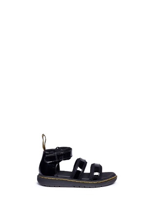 Main View - Click To Enlarge - DR. MARTENS - 'Marabel T' ankle strap patent leather toddler sandals