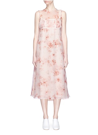 Main View - Click To Enlarge - CALVIN KLEIN 205W39NYC - 'Lavern' floral print silk organza bustier dress