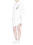 Figure View - Click To Enlarge - HELEN LEE - 'Flying Bunny' embroidered shirt jacket