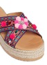 Detail View - Click To Enlarge - MABU BY MARIA BK - 'Violette' tribal embroidered espadrille platform slide sandals