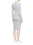 Back View - Click To Enlarge - JAMES PERSE - Ruched side cotton blend jersey dress