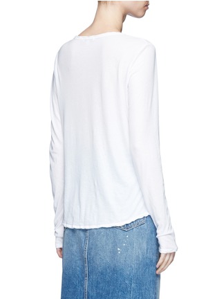 Back View - Click To Enlarge - JAMES PERSE - Cotton jersey Henley shirt