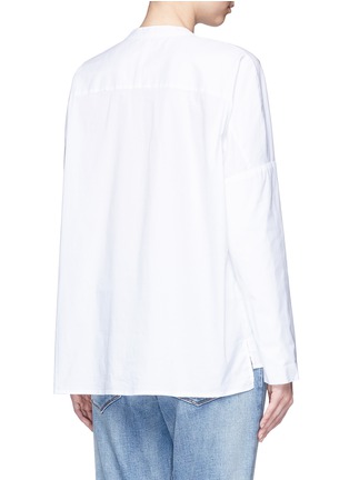 Back View - Click To Enlarge - JAMES PERSE - Dolman sleeve cotton blend poplin shirt